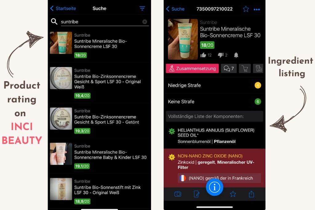 Make a safe choice - Suntribe scores on INCI Beauty & Yuka
