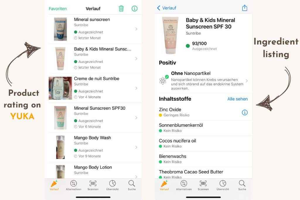 Make a safe choice - Suntribe scores on INCI Beauty & Yuka