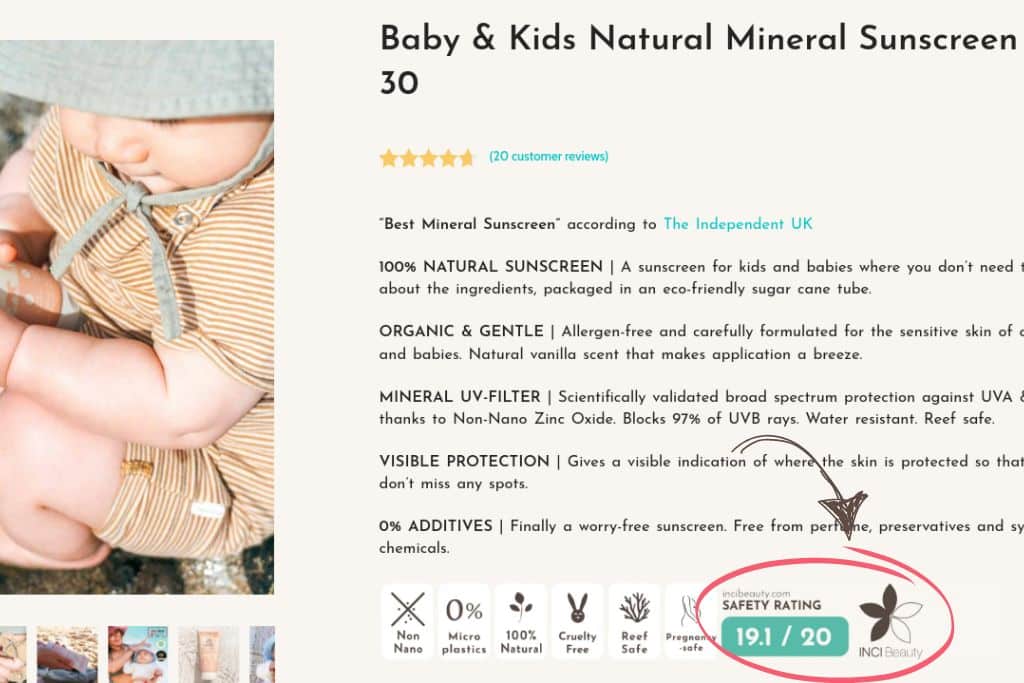 Make a safe choice - Suntribe scores on INCI Beauty & Yuka